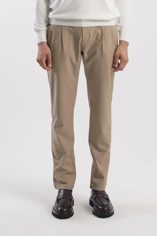 Vizon Comfort Fit Çift Cep Kapaklı Pileli Yan Cep Pantolon - 2