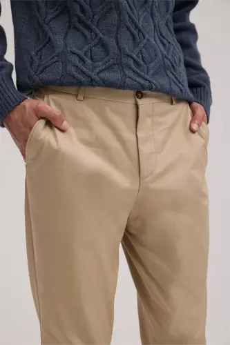 Vizon Comfort Fit Yan Cep Pamuklu Kanvas Pantolon - 1