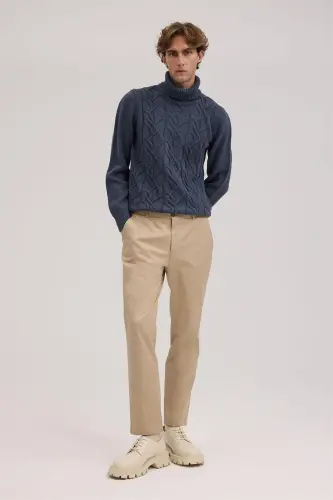 Vizon Comfort Fit Yan Cep Pamuklu Kanvas Pantolon - JAKAMEN (1)