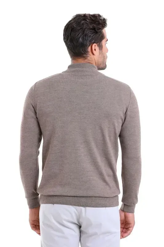 Vizon Comfort Fit tekis yarim balıkçı yoqali junli jun - HATEMOĞLU