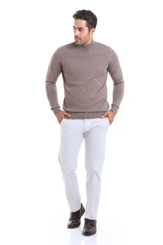 Vizon Comfort Fit tekis yarim balıkçı yoqali junli jun - 4