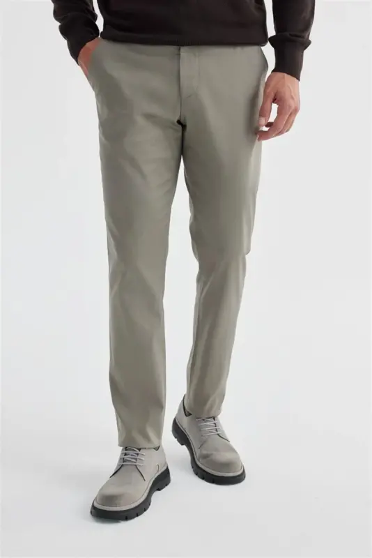 Vizon Comfort Fit Yan Cep Kanvas Pantolon - 1