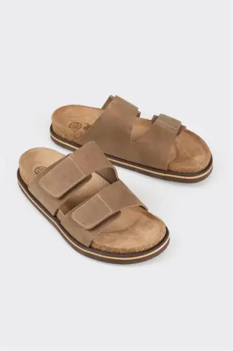 Vizon Deri Erkek Terlik - Vizon - ELLE SHOES (1)