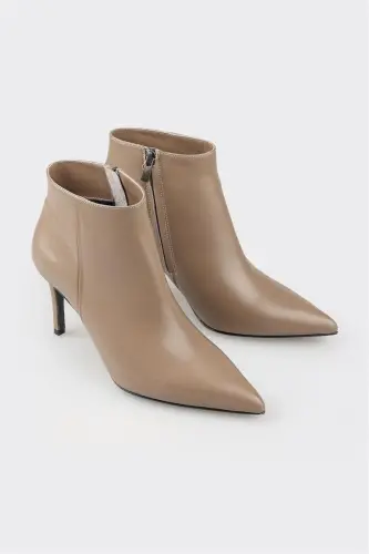 Vizon Deri Kadın Klasik Bot - Vizon - ELLE SHOES (1)