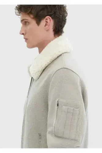 Vizon Dokuma Palto - 5