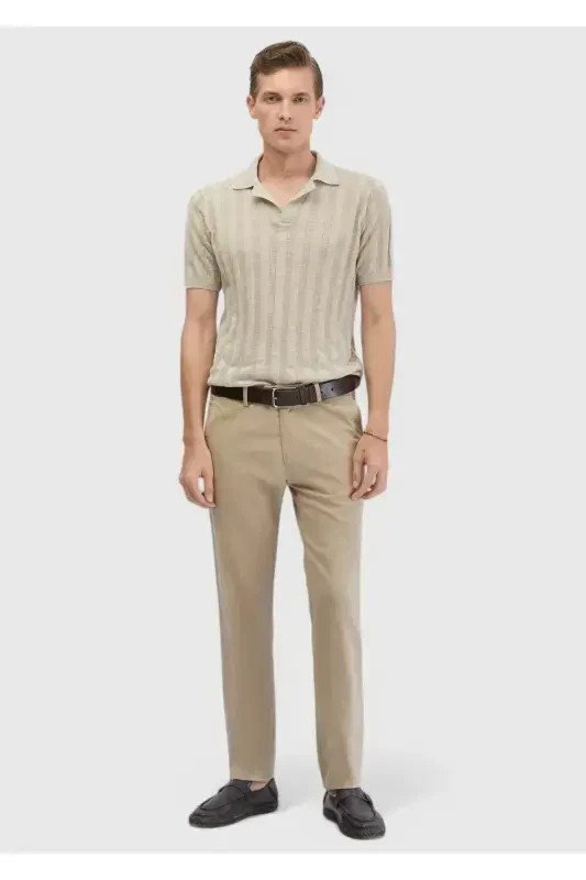 Vizon Düz Dokuma Regular Fit Casual Pantolon - RAMSEY