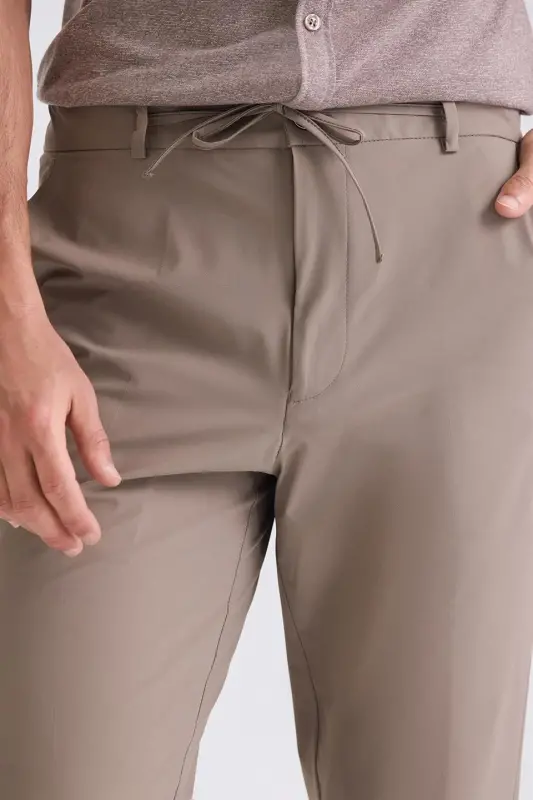 Визон Комфорт Фит Джоггер Брюки с Резинкой на Талии - 4