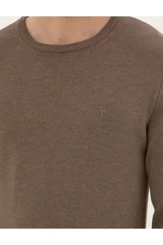 Vizon Melanj Slim Fit Bisiklet Yaka Basic Triko Kazak 50296575-VR174 - Vizon Melanj - 7