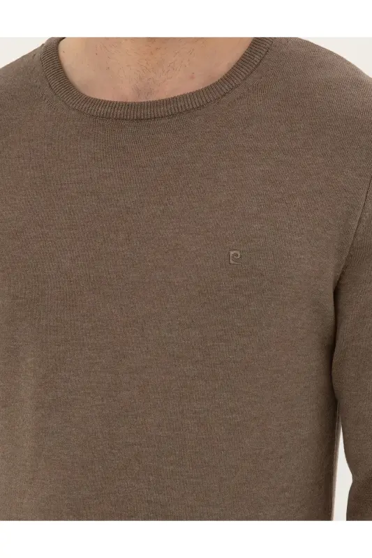 Vizon Melanj Slim Fit Bisiklet Yaka Basic Triko Kazak 50296575-VR174 - Vizon Melanj - 7