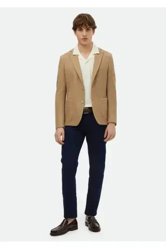 Vizon Mikro Shirt Shoulder Slim Fit Paxta Aralash Triko Pidjak - RAMSEY (1)