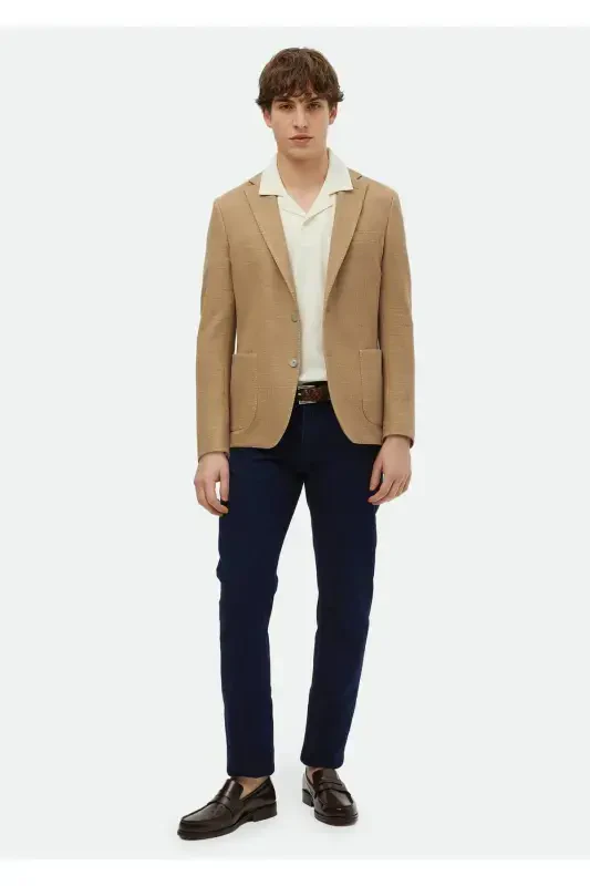 Vizon Mikro Shirt Shoulder Slim Fit Paxta Aralash Triko Pidjak - 2