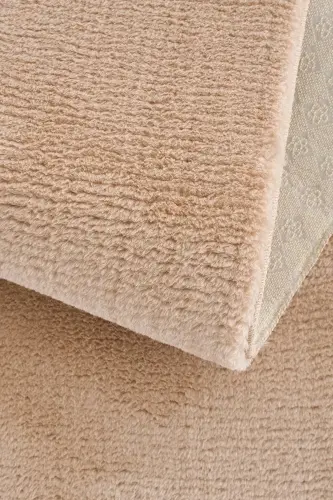 Vizon Post Dokuma Halı Peluş Tavşan Tüyü Hissi Antibakteriyel-Bej - 5
