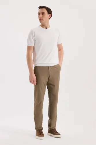 Vizon rangli, beli rezinkali, egiluvchan matoli jogger shim - JAKAMEN (1)