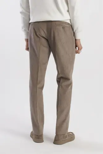 Vizon Regular Fit %100 Pamuk Kadife Pantolon - 4