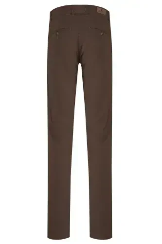 Vizon Regular Fit Desenli Pamuklu Yandan Cep Kanvas Pantolon-K. Vizon - 2