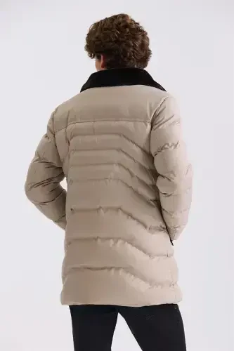 Vızon Regular Fit Yaka Kürklü Kışlık Mont Mont - 4