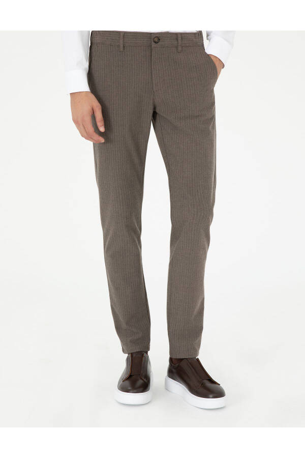 Vizon Slim Fit Çizgili Kanvas Pantolon 50295951-VR052 - Vizon - 2