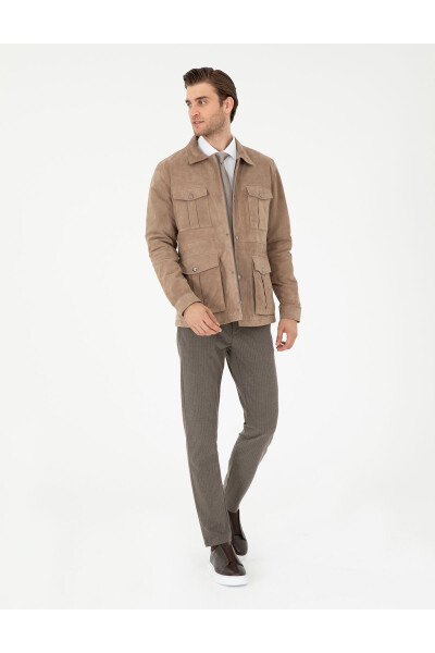 Vizon Slim Fit Çizgili Kanvas Pantolon 50295951-VR052 - Vizon - 3