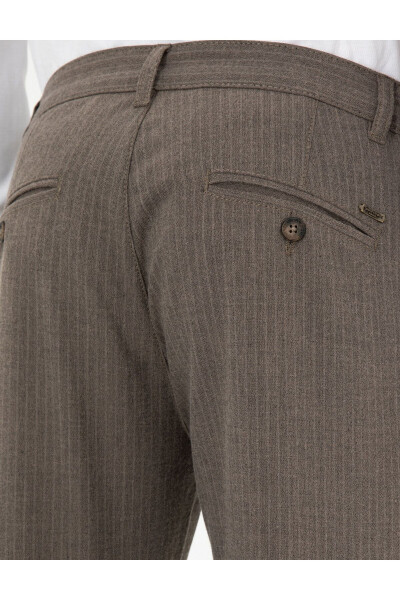 Vizon Slim Fit Çizgili Kanvas Pantolon 50295951-VR052 - Vizon - 6