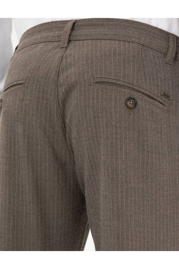 Vizon Slim Fit Çizgili Kanvas Pantolon 50295951-VR052 - Vizon - 6