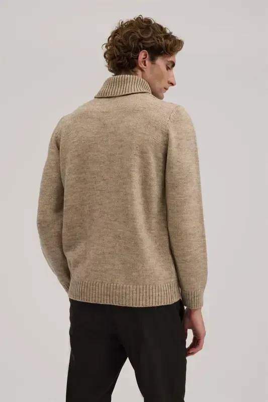 Vizon Slim Fit Трикотажный свитер с высоким воротником 