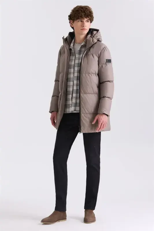 Визонная зимняя куртка с капюшоном и полным наполнителем Comfort Fit - 2