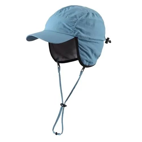 Home Prefer Waterproof Men's Winter Hats with Visor Warm Fleece Lined Baseball Cap Earflaps Trooper Trapper Hat for Men - 1