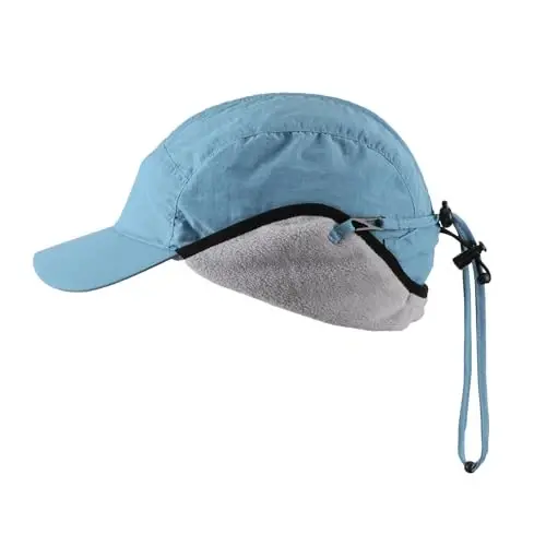 Home Prefer Waterproof Men's Winter Hats with Visor Warm Fleece Lined Baseball Cap Earflaps Trooper Trapper Hat for Men - 2