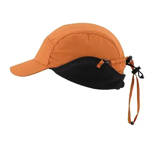 Home Prefer Waterproof Men's Winter Hats with Visor Warm Fleece Lined Baseball Cap Earflaps Trooper Trapper Hat for Men - 2