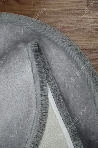 Vl Comfort Oval Прямоугольный Плюшевый Ковер Серо-Серый Прямоугольный Овальный 
