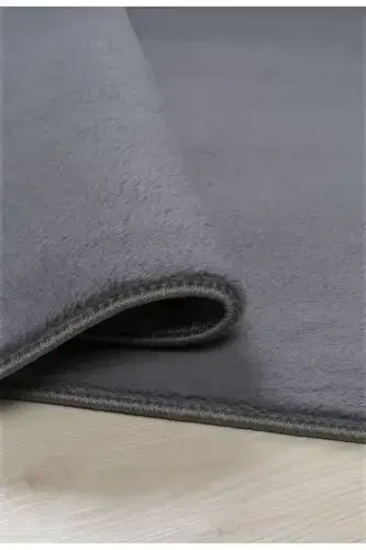 Vl Comfort Peluş Gilam Antrasit Overlokli-ANTRASIT - 4