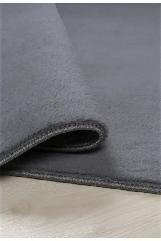 Vl Comfort Peluş Gilam Antrasit Overlokli-ANTRASIT - 4