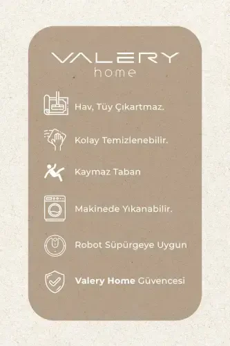 Vl Comfort Peluş Gilam Antrasit Overlokli-ANTRASIT - 8