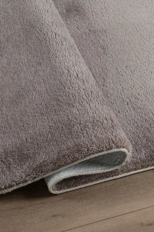 Vl Comfort Peluş Gilam Jigarrang Tekis Sochli-Jigarrang Tekis Soch - 6