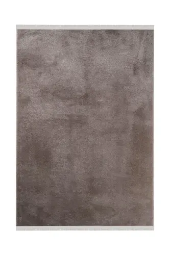 Vl Comfort Peluş Gilam Jigarrang Tekis Sochli-Jigarrang Tekis Soch - 8
