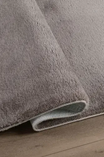 Vl Comfort Peluş Halı Kahverengi Düz Saçaklı-Kahverengi Düz Saçak - 6