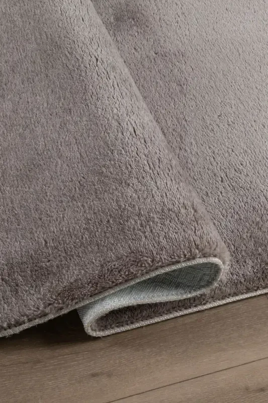 Vl Comfort Peluş Halı Kahverengi Düz Saçaklı-Kahverengi Düz Saçak - 6