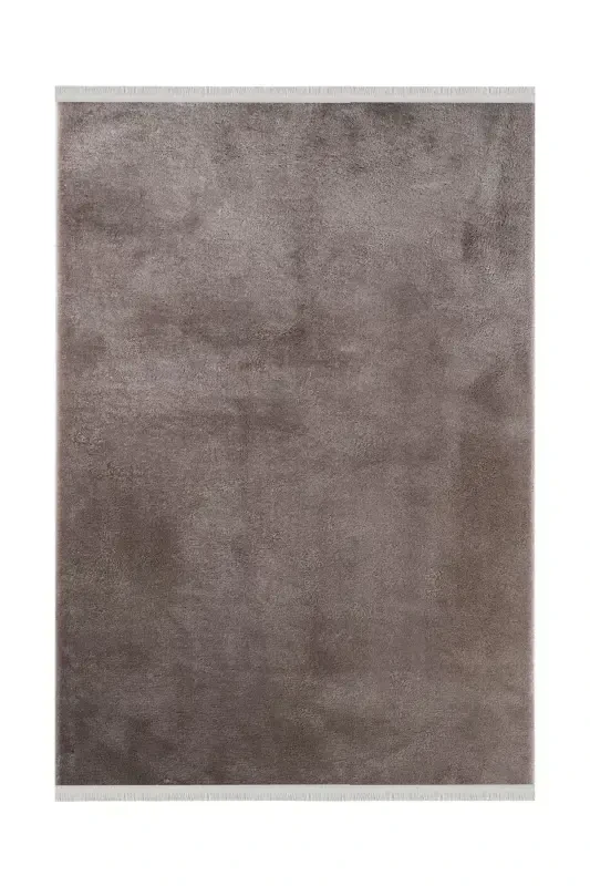Vl Comfort Peluş Halı Kahverengi Düz Saçaklı-Kahverengi Düz Saçak - 8