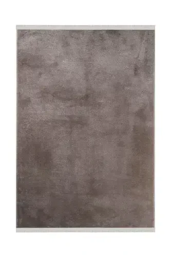 Vl Comfort Plush Carpet Brown Plain Fringed-Brown Plain Fringe - 8