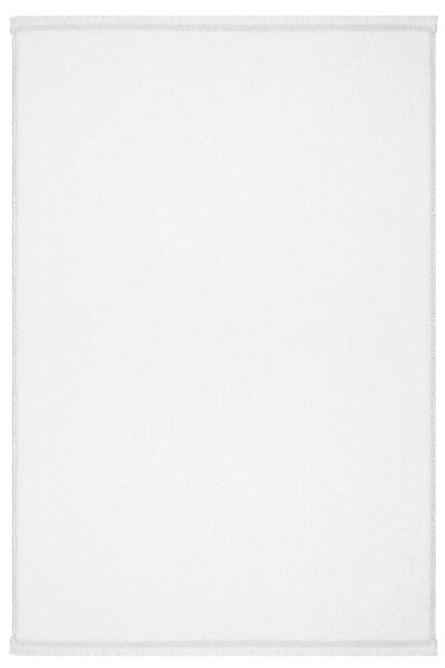 Vl Comfort Plush Rug White Plain Fringe - 11