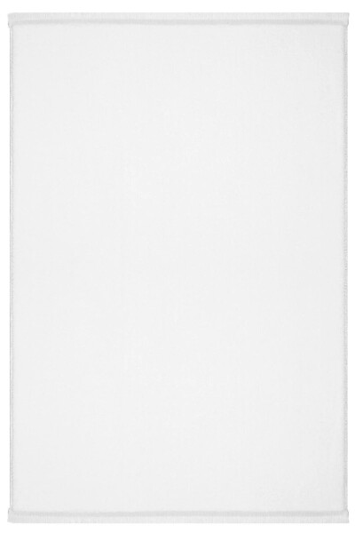 Vl Comfort Plush Rug White Plain Fringe - 4