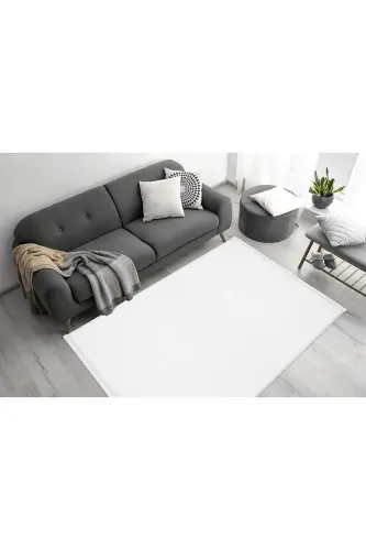 Vl Comfort Plush Rug White Plain Fringe - VALERY HOME (1)
