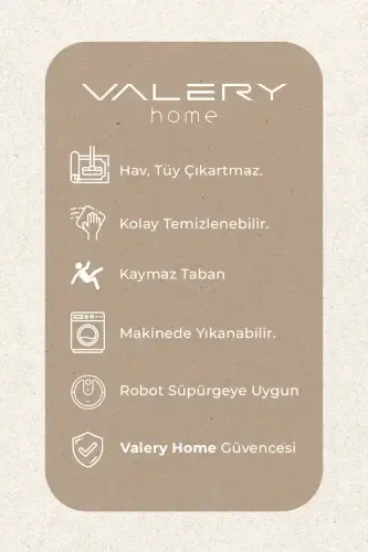 Vl Comfort Ponpon Saçaklı Peluş Halı Kahverengi Pon Pon Ekru-Kahverengi Ponpon Saçaklı - 6