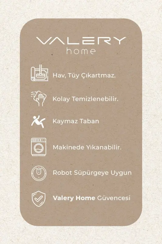 Vl Comfort Ponpon Sochli Paxmoq Gilam Oq-Oq - 7