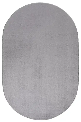 Vl Oval Comfort Overlock Plush Carpet Gray-Fringeless Gray - VALERY HOME (1)