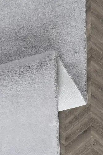 Vl Oval Comfort Overlock Plush Carpet Gray-Fringeless Gray - 4