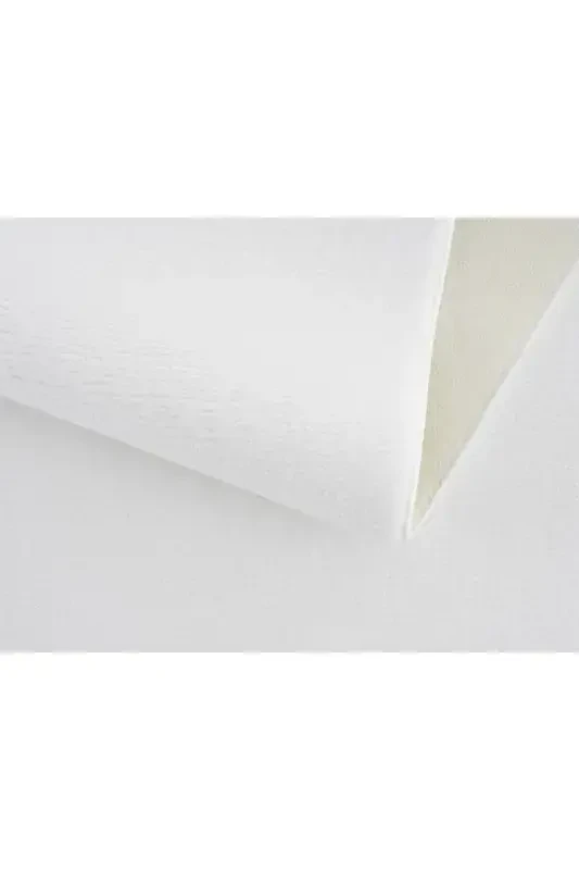 Vl Oval Comfort Overlock Plush Carpet White-Fringe free White - 5