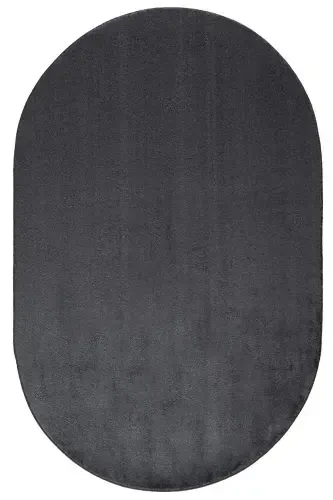 Vl Oval Comfort Overlokli Peluş Gilam Antratsit-Sochaksiz Antratsit - VALERY HOME (1)