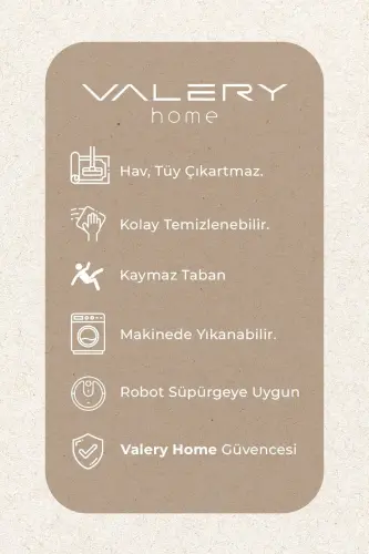 Vl Oval Comfort Overlokli Peluş Gilam Antratsit-Sochaksiz Antratsit - 5