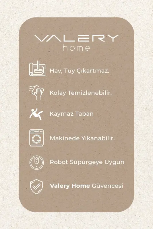 Vl Oval Comfort Overlokli Peluş Gilam Antratsit-Sochaksiz Antratsit - 5